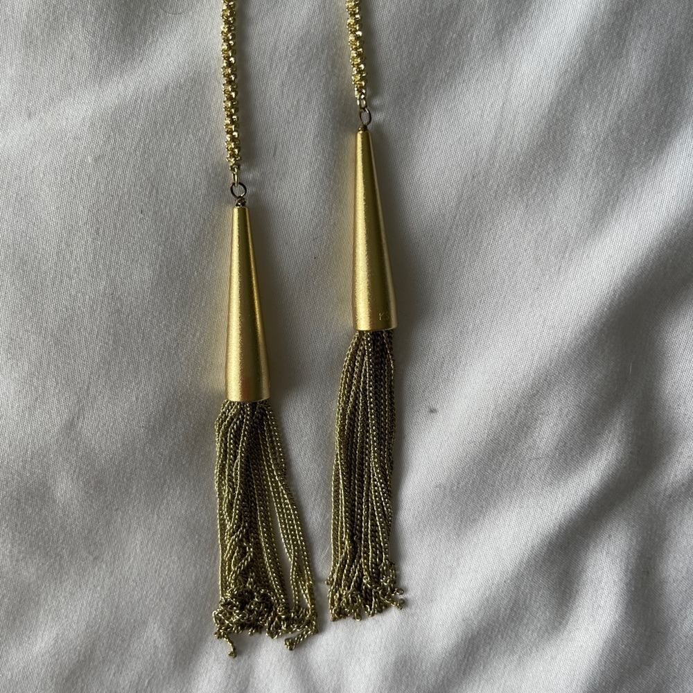Kendra Scott Gold Tassel Convertible Necklace - Picture 7 of 7